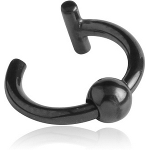 BLACK PVD COATED SURGICAL STEEL ILLUSION EAR CUFF