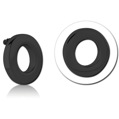 BLACK PVD COATED SURGICAL STEEL ATTACHMENT FOR 1.6MM INTERNALLY THREADED PINS - O