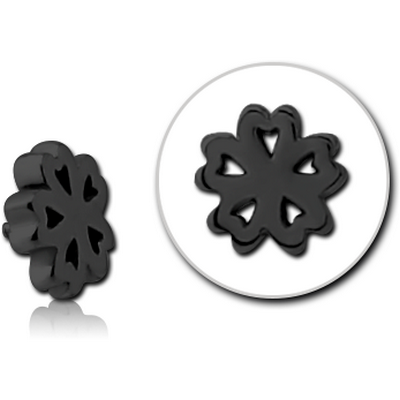 BLACK PVD COATED SURGICAL STEEL MICRO ATTACHMENT FOR 1.2MM INTERNALLY THREADED PINS - CLOVER