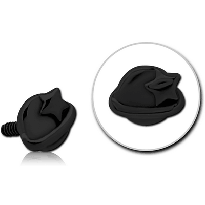 BLACK PVD COATED SURGICAL STEEL MICRO ATTACHMENT FOR 1.2MM INTERNALLY THREADED PINS - EYE STAR