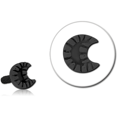 BLACK PVD COATED SURGICAL STEEL MICRO ATTACHMENT FOR 1.2MM INTERNALLY THREADED PINS - CRESCENT