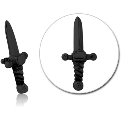 BLACK PVD COATED SURGICAL STEEL MICRO ATTACHMENT FOR 1.2MM INTERNALLY THREADED PINS - SWORD