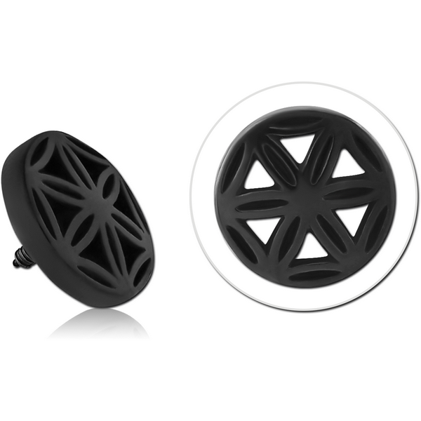 BLACK PVD COATED SURGICAL STEEL MICRO ATTACHMENT FOR 1.2MM INTERNALLY THREADED PINS