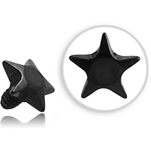 BLACK PVD COATED SURGICAL STEEL STAR FOR 1.6MM INTERNALLY THREADED PINS