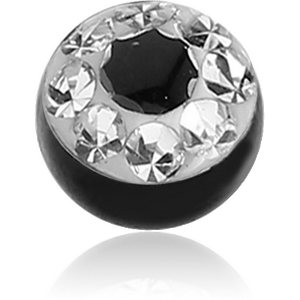 BLACK PVD COATED CRYSTALINE JEWELLED BALL