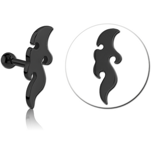 BLACK PVD COATED SURGICAL STEEL TRAGUS MICRO BARBELL