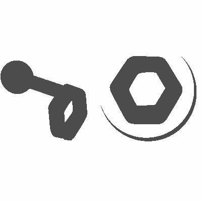 BLACK PVD COATED SURGICAL STEEL TRAGUS MICRO BARBELL - HEXAGON