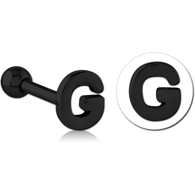 BLACK PVD COATED SURGICAL STEEL TRAGUS MICRO BARBELL - G
