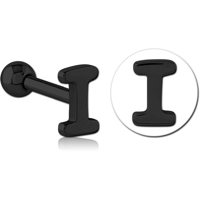 BLACK PVD COATED SURGICAL STEEL TRAGUS MICRO BARBELL - I