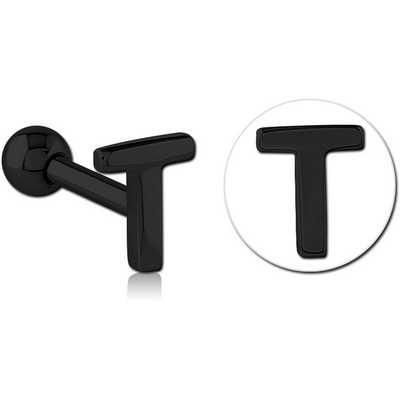 BLACK PVD COATED SURGICAL STEEL TRAGUS MICRO BARBELL - T