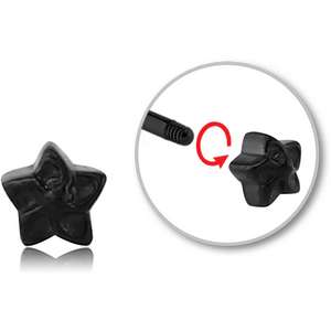 BLACK PVD COATED SURGICAL STEEL MICRO THREADED ATTACHMENT