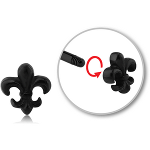 BLACK PVD COATED SURGICAL STEEL MICRO THREADED ATTACHMENT