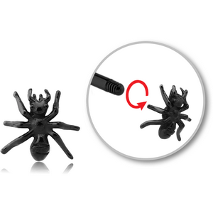 BLACK PVD COATED SURGICAL STEEL MICRO THREADED ATTACHMENT - ANT