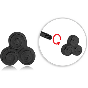 BLACK PVD COATED SURGICAL STEEL MICRO THREADED ATTACHMENT - TRISQUEL