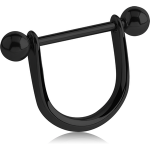 BLACK PVD COATED SURGICAL STEEL NIPPLE STIRRUP