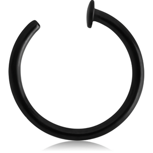 BLACK PVD COATED SURGICAL STEEL OPEN NOSE RING