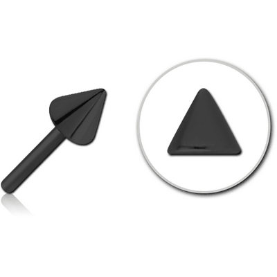 BLACK PVD COATED SURGICAL STEEL THREADLESS ATTACHMENT - CONE