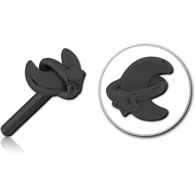 BLACK PVD COATED SURGICAL STEEL THREADLESS ATTACHMENT - ANNULAR ECLIPSE AND STAR