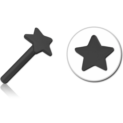 BLACK PVD COATED SURGICAL STEEL THREADLESS ATTACHMENT - STAR