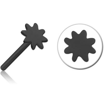 BLACK PVD COATED SURGICAL STEEL THREADLESS ATTACHMENT - SUN