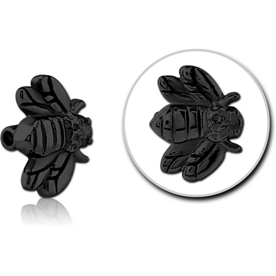 BLACK PVD COATED SURGICAL STEEL ATTACHMENT FOR BALL CLOSURE RING