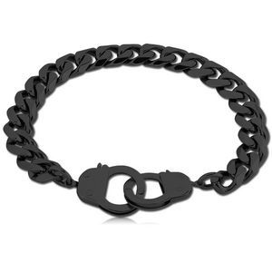 BLACK PVD COATED SURGICAL STEEL BRACELET