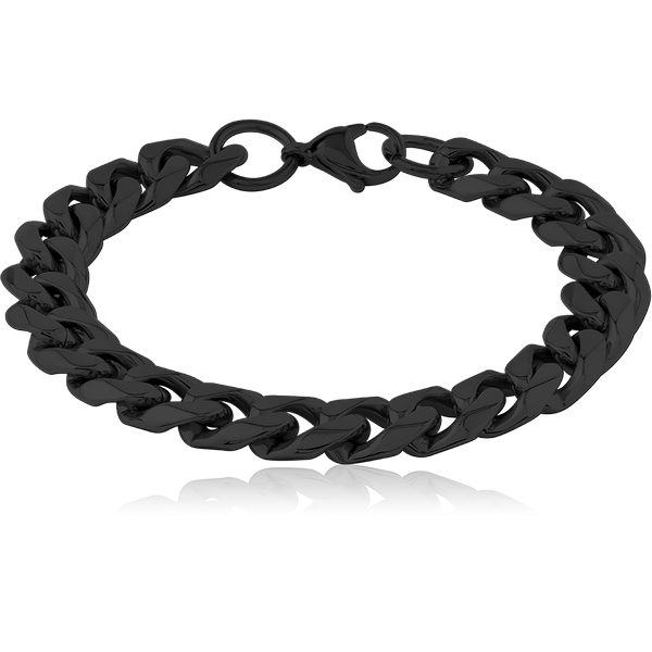 BLACK PVD COATED SURGICAL STEEL BRACELET