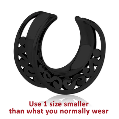 BLACK PVD COATED SURGICAL STEEL HALF TUNNEL