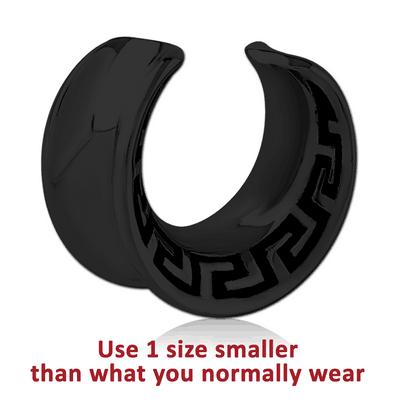 BLACK PVD COATED SURGICAL STEEL HALF TUNNEL
