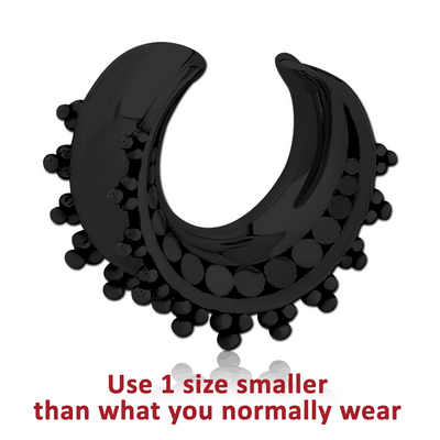 BLACK PVD COATED SURGICAL STEEL HALF TUNNEL