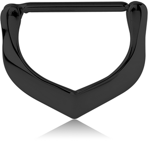 BLACK PVD COATED SURGICAL STEEL NIPPLE CLICKER - V