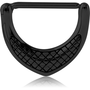 BLACK PVD COATED SURGICAL STEEL NIPPLE CLICKER