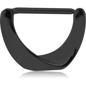BLACK PVD COATED SURGICAL STEEL NIPPLE CLICKER
