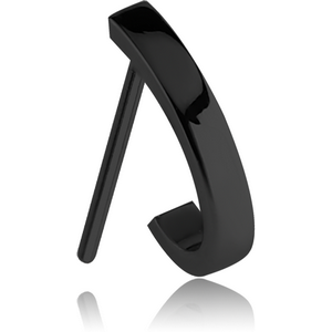 BLACK PVD COATED SURGICAL STEEL STRAIGHT WRAP AROUND NOSE STUD