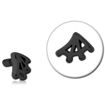 BLACK PVD COATED SURGICAL STEEL PUSH FIT ATTACHMENT FOR BIOFLEX INTERNAL LABRET - WEB