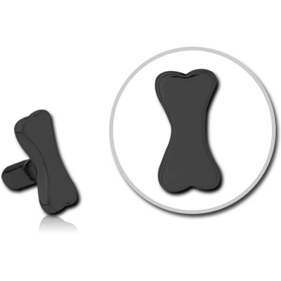 BLACK PVD COATED SURGICAL STEEL PUSH FIT ATTACHMENT FOR BIOFLEX INTERNAL LABRET - BONE