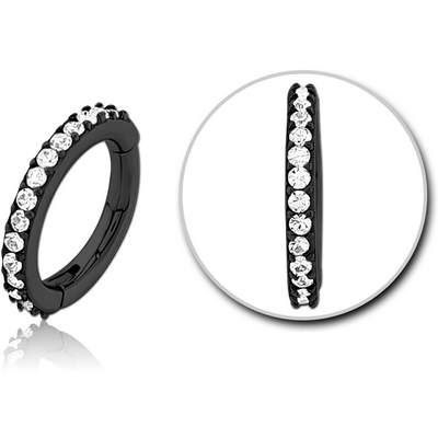 BLACK PVD COATED SURGICAL STEEL JEWELLED MULTI PURPOSE CLICKER