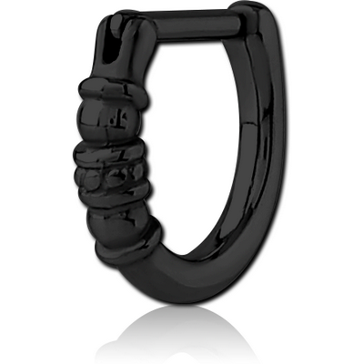 BLACK PVD COATED SURGICAL STEEL TRAGUS CLICKER