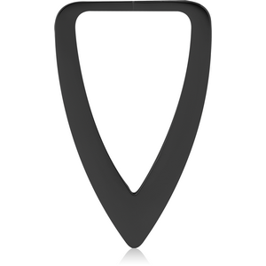 BLACK PVD COATED SURGICAL STEEL HOOP EARRINGS FOR TUNNEL - TOOTH