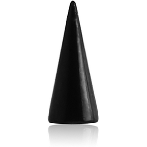 BLACK PVD COATED TITANIUM MICRO LONG CONE