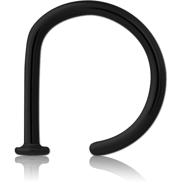BLACK PVD COATED TITANIUM OPEN NOSE RING