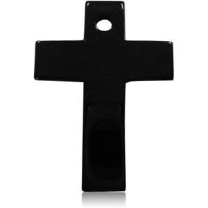 BLACK PVD COATED SURGICAL STEEL WIRE CUT PENDANT