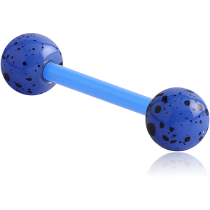 UV ACRYLIC FLEXIBLE BARBELL WITH BLACK SPOT BALL