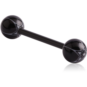 UV ACRYLIC FLEXIBLE BARBELL WITH STAR BALL