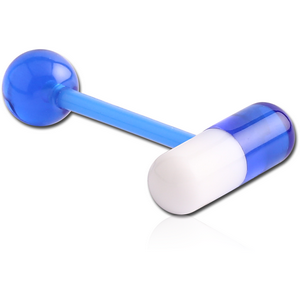 UV ACRYLIC FLEXIBLE BARBELL WITH CAPSULE