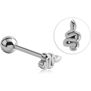 SURGICAL STEEL BARBELL - SNAKE