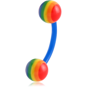 UV ACRYLIC RAINBOW BALL FLEXIBLE NAVEL BANANA