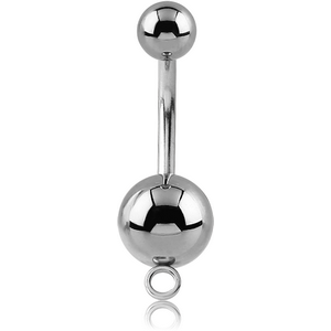 SURGICAL STEEL NAVEL BANANA WITH HOOP