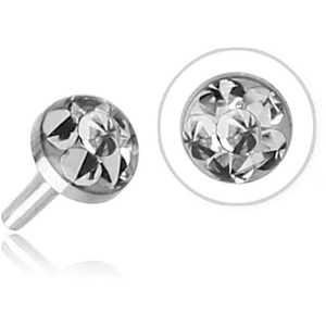 SURGICAL STEEL VALUE CRYSTALINE JEWELLED PUSH FIT DISC FOR BIOFLEX INTERNAL LABRET