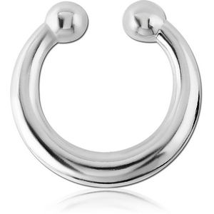 RHODIUM PLATED BRASS FAKE SEPTUM RING